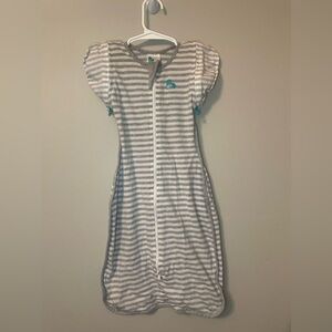 Love Gray and White Sleep Sack Pajamas